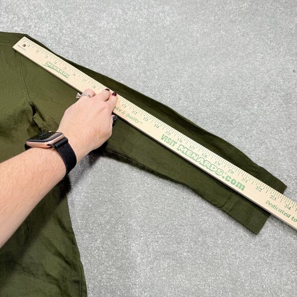 Quince NWT 100% European Linen Long Sleeve Shirt Martini Olive Green Womens Sml - Picture 12 of 13